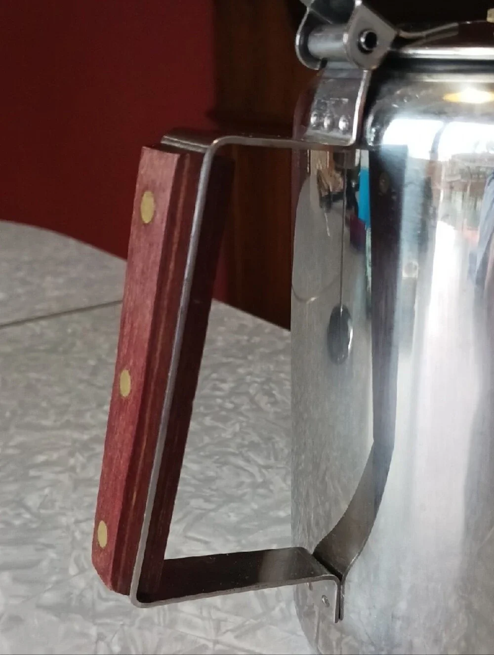 Cabela's~ Silver Stainless Steel Percolator w/wooden handle